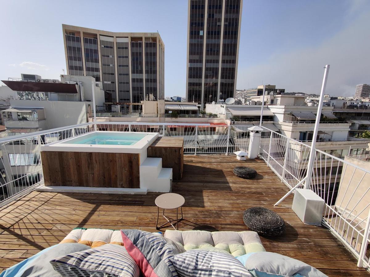Unique Solar Penthouse With Jacuzzi And Sauna In Central Atene Esterno foto